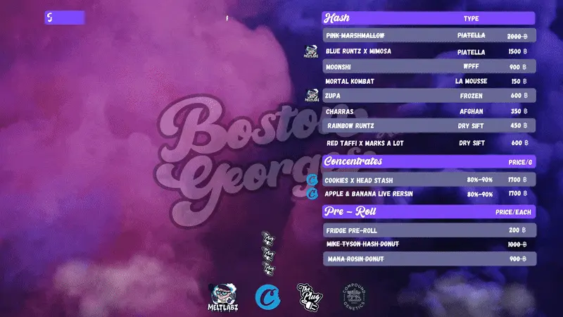 Boston Georges Asia – Kata menu